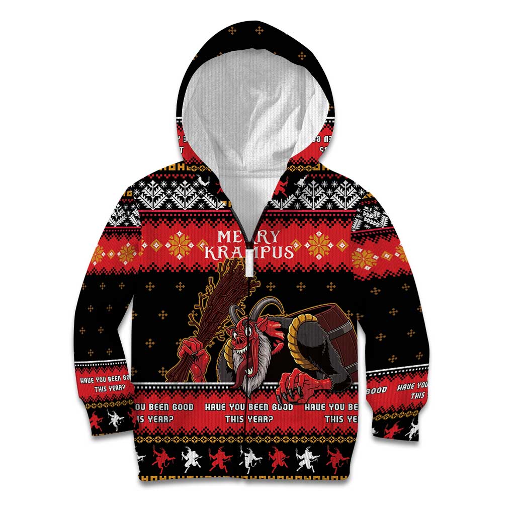 Merry Christmas Krampus Kid Hoodie Have You Been Good This Year LT05 - Wonder Print Shop