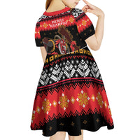 Merry Christmas Krampus Kid Short Sleeve Dress Have You Been Good This Year LT05 - Wonder Print Shop