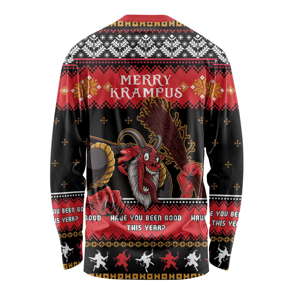Merry Christmas Krampus Long Sleeve Shirt Have You Been Good This Year LT05 - Wonder Print Shop