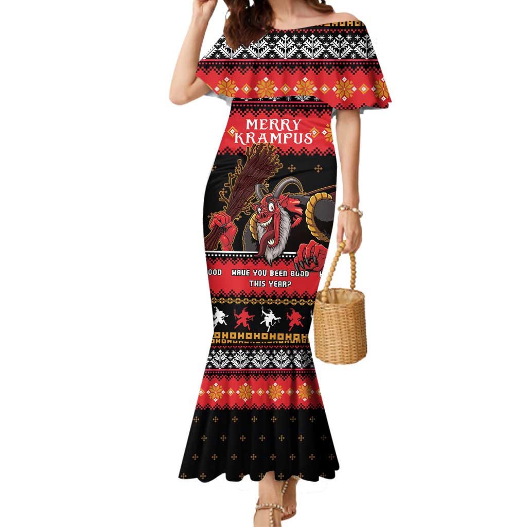 Merry Christmas Krampus Mermaid Dress Have You Been Good This Year LT05 - Wonder Print Shop