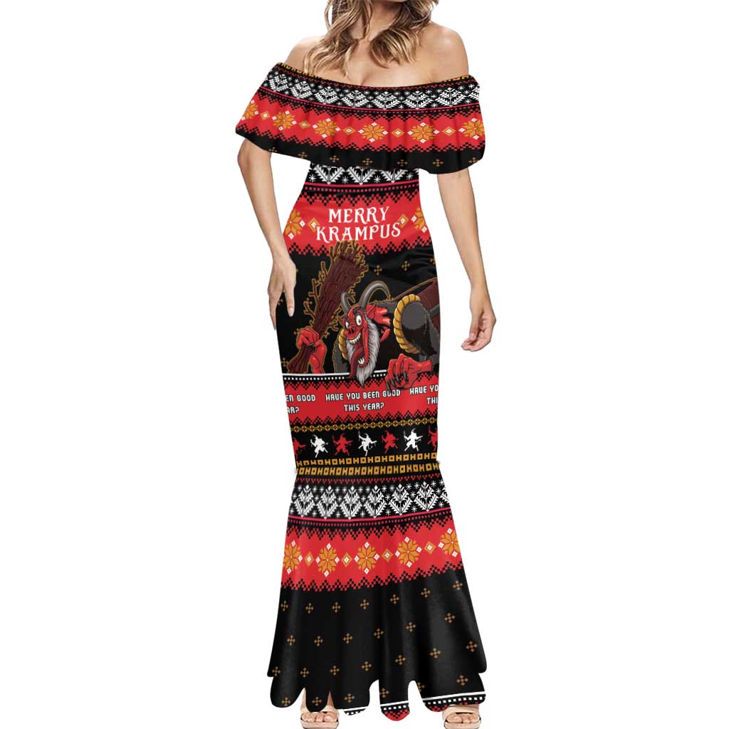 Merry Christmas Krampus Mermaid Dress Have You Been Good This Year LT05 - Wonder Print Shop