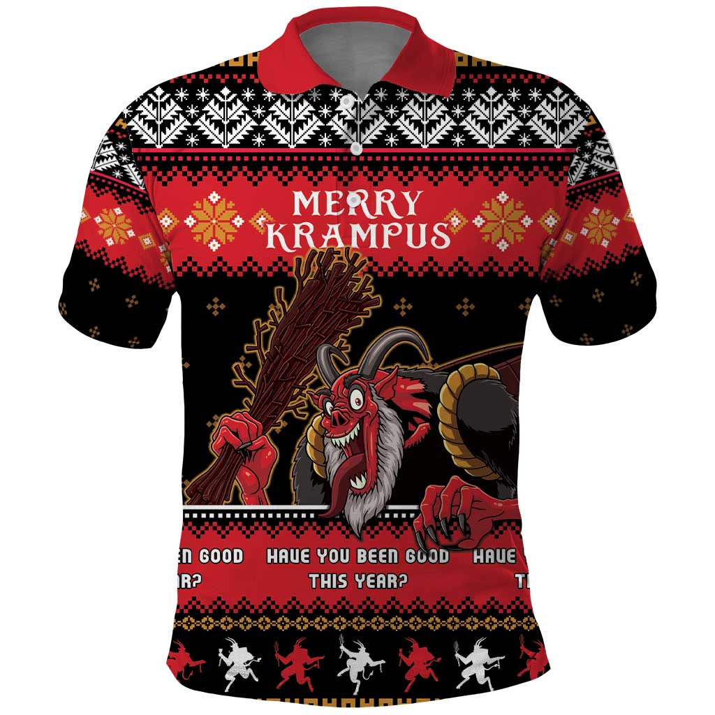 Merry Christmas Krampus Polo Shirt Have You Been Good This Year LT05 - Wonder Print Shop