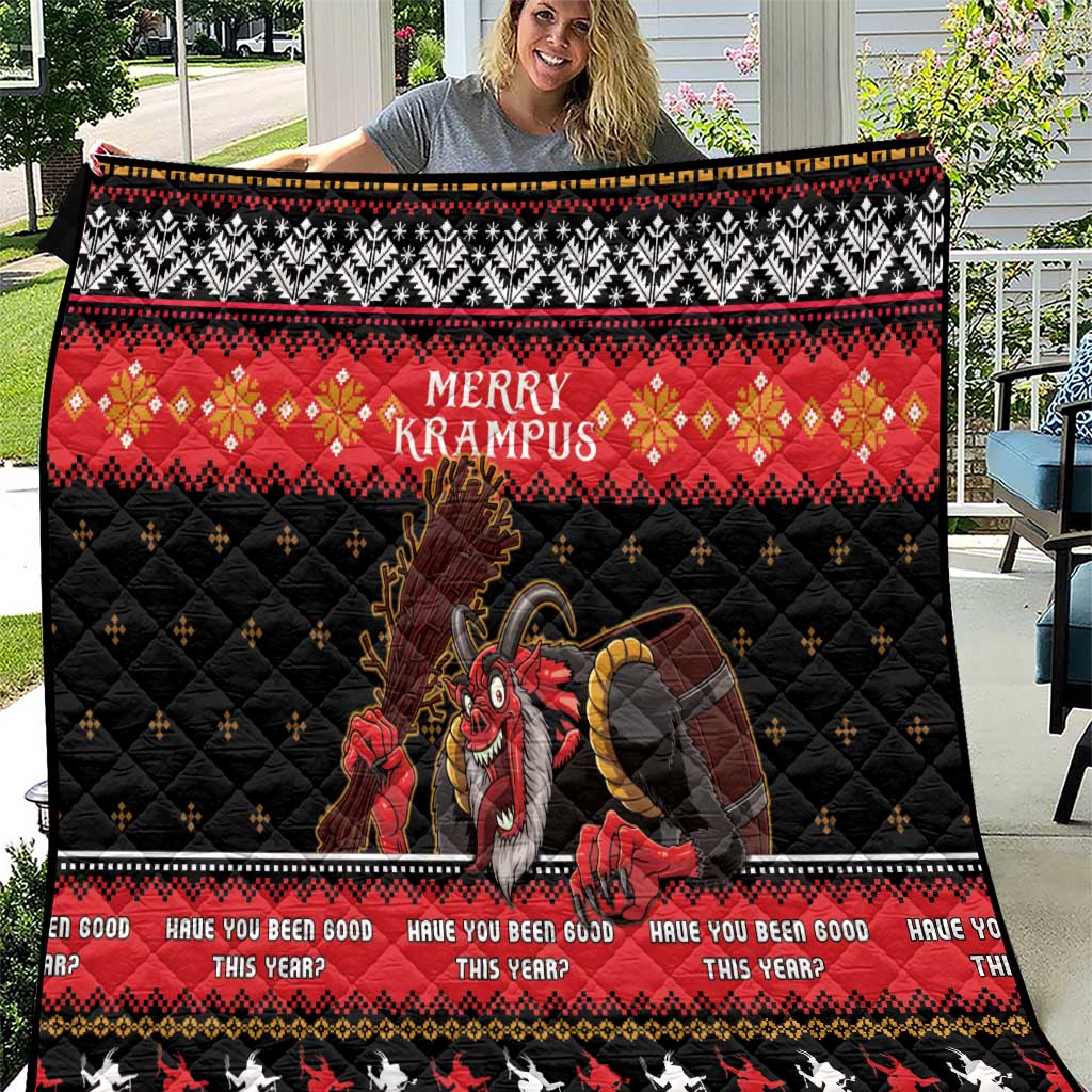 Merry Christmas Krampus Quilt Have You Been Good This Year LT05 - Wonder Print Shop