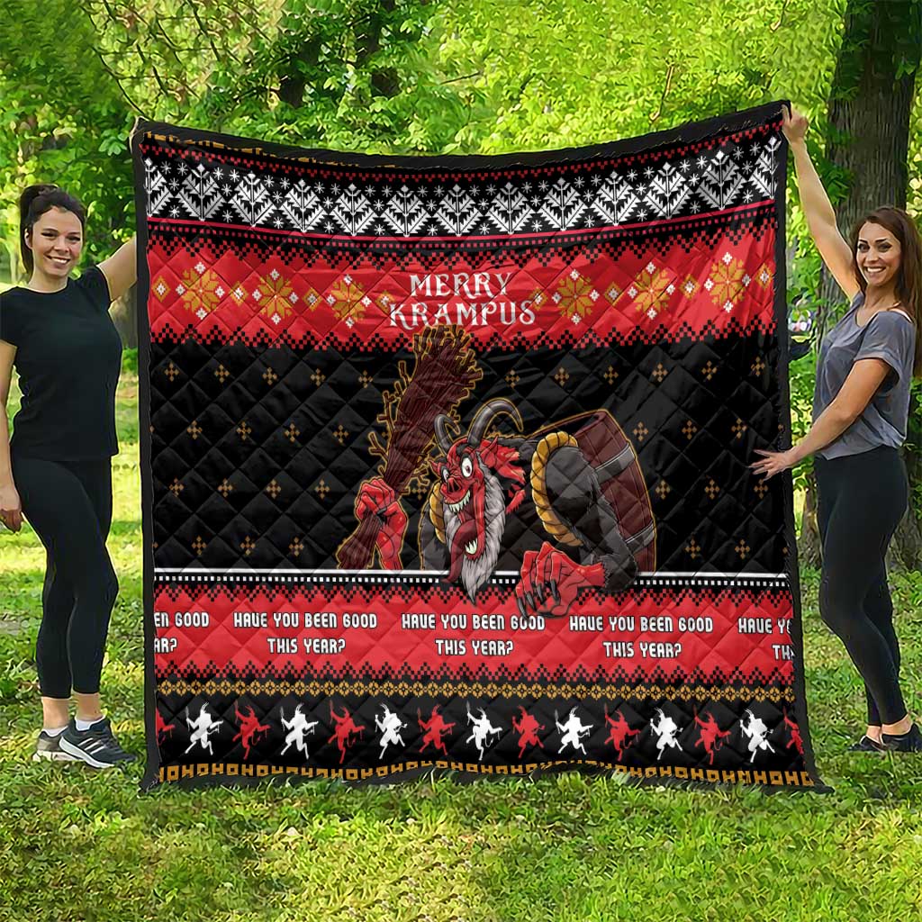 Merry Christmas Krampus Quilt Have You Been Good This Year LT05 - Wonder Print Shop