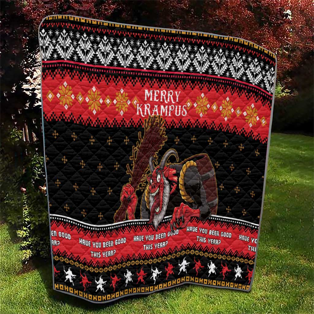 Merry Christmas Krampus Quilt Have You Been Good This Year LT05 - Wonder Print Shop
