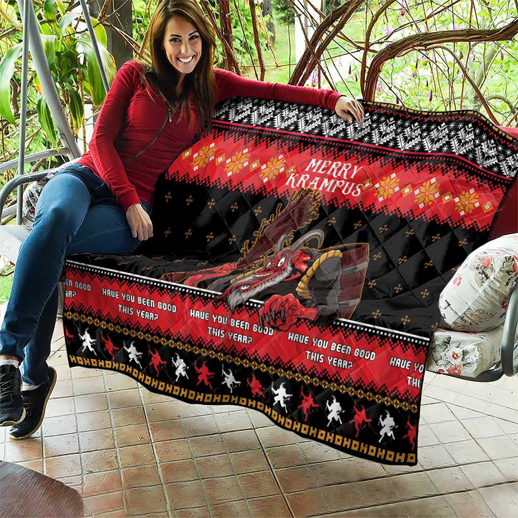 Merry Christmas Krampus Quilt Have You Been Good This Year LT05 - Wonder Print Shop