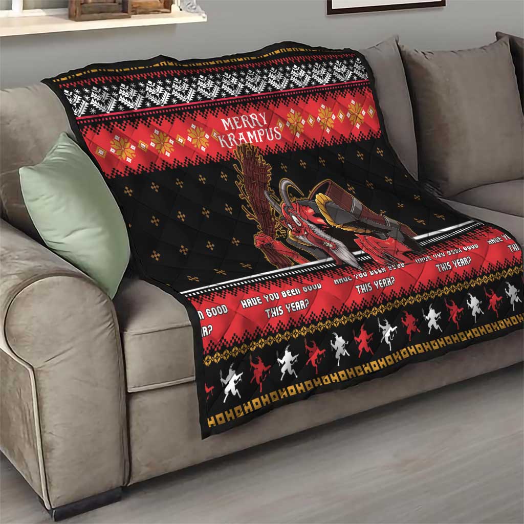 Merry Christmas Krampus Quilt Have You Been Good This Year LT05 - Wonder Print Shop