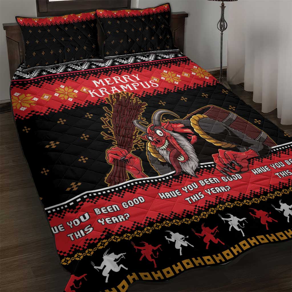 Merry Christmas Krampus Quilt Bed Set Have You Been Good This Year LT05 - Wonder Print Shop