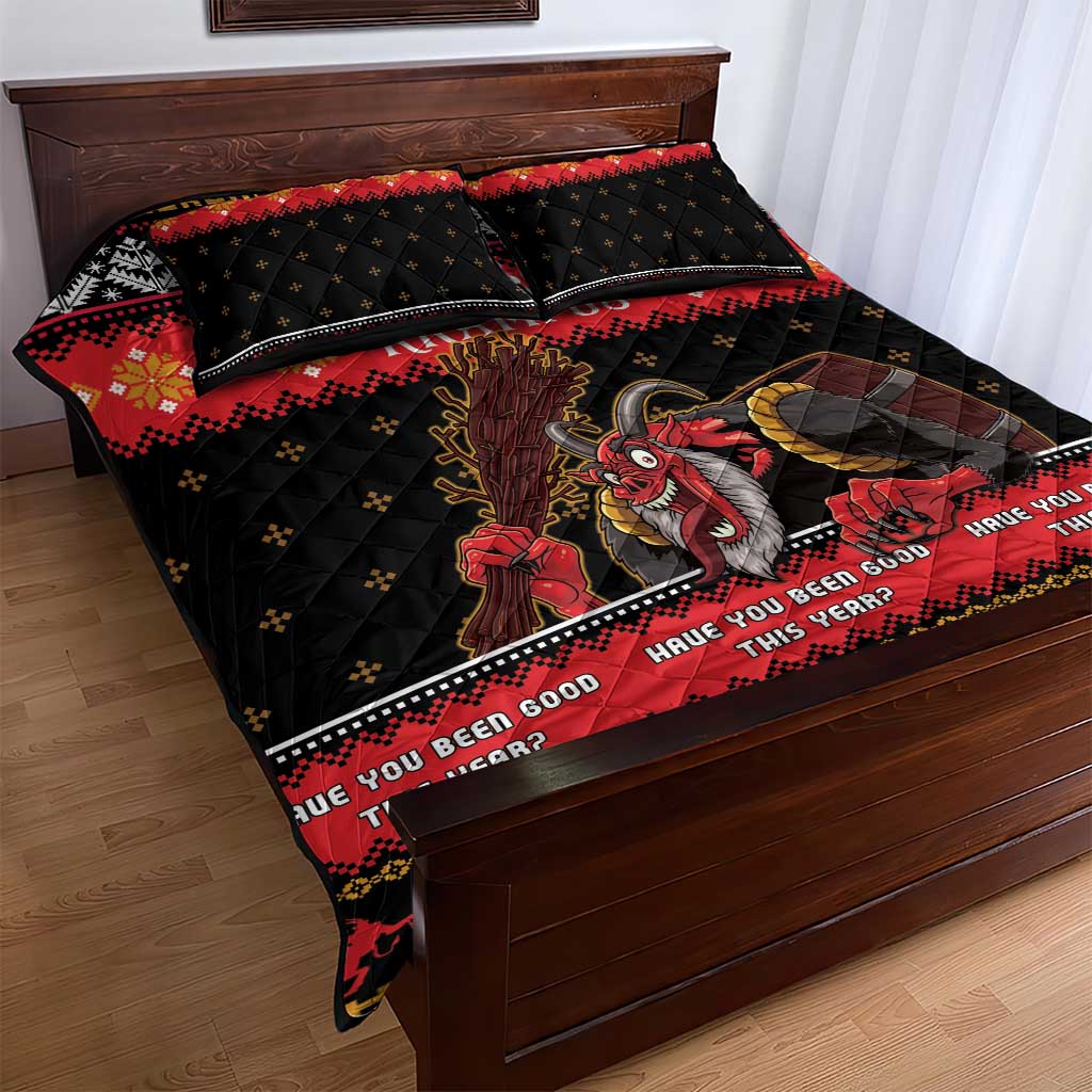 Merry Christmas Krampus Quilt Bed Set Have You Been Good This Year LT05 - Wonder Print Shop