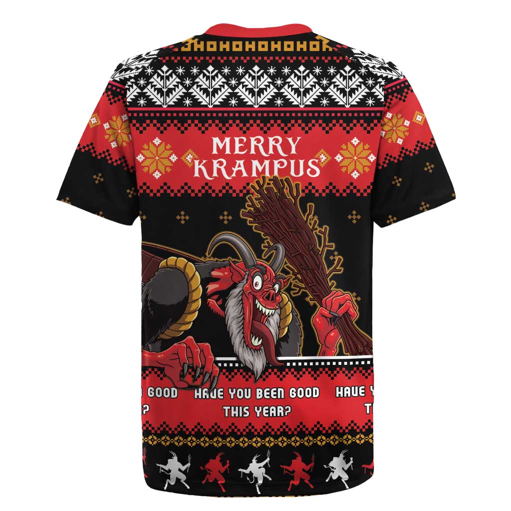 Merry Christmas Krampus Rugby Jersey Have You Been Good This Year LT05 - Wonder Print Shop