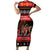 Merry Christmas Krampus Short Sleeve Bodycon Dress Have You Been Good This Year LT05 - Wonder Print Shop