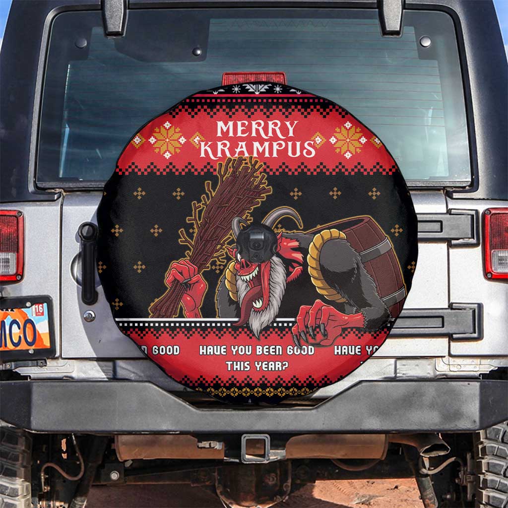 Merry Christmas Krampus Spare Tire Cover Have You Been Good This Year LT05 - Wonder Print Shop