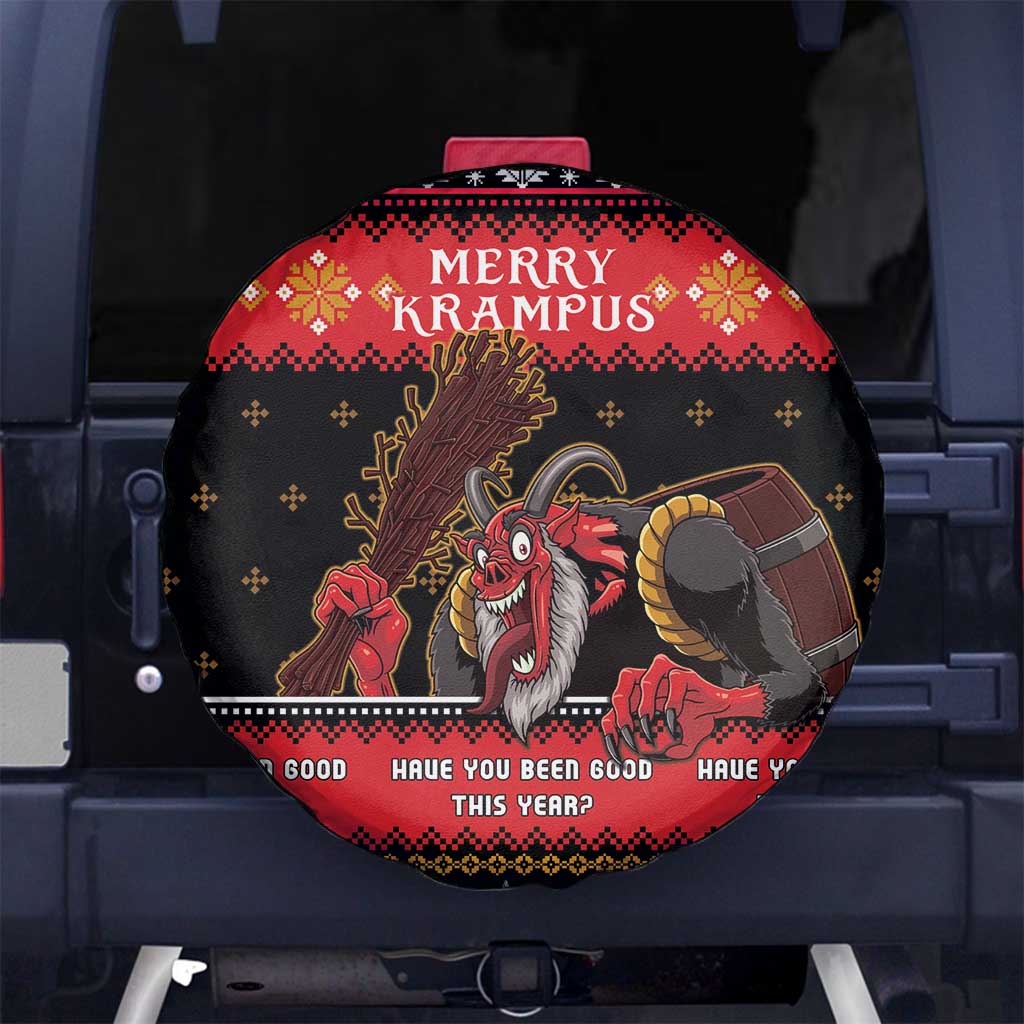 Merry Christmas Krampus Spare Tire Cover Have You Been Good This Year LT05 - Wonder Print Shop