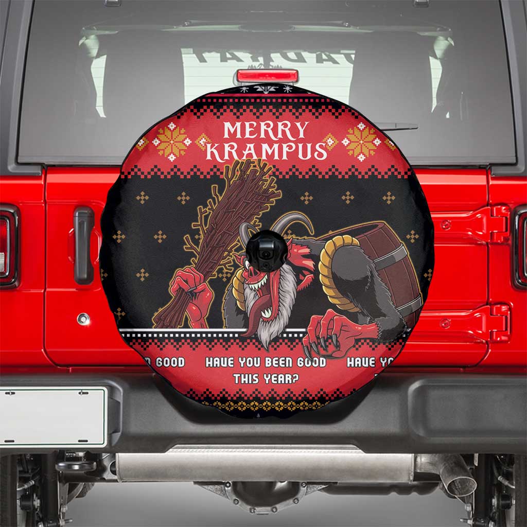 Merry Christmas Krampus Spare Tire Cover Have You Been Good This Year LT05 - Wonder Print Shop