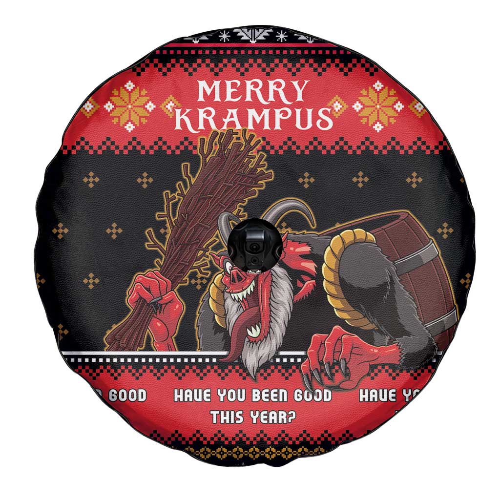 Merry Christmas Krampus Spare Tire Cover Have You Been Good This Year LT05 - Wonder Print Shop
