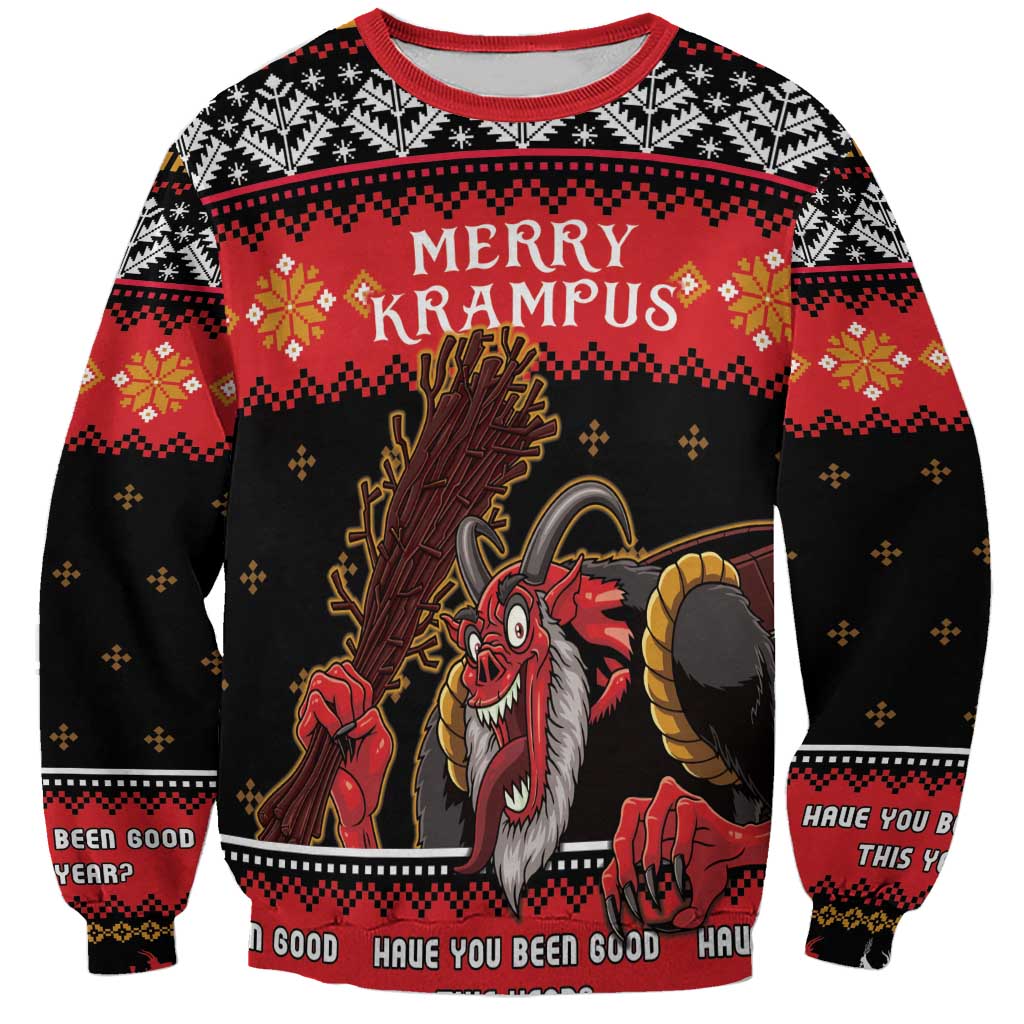 Merry Christmas Krampus Sweatshirt Have You Been Good This Year LT05 - Wonder Print Shop