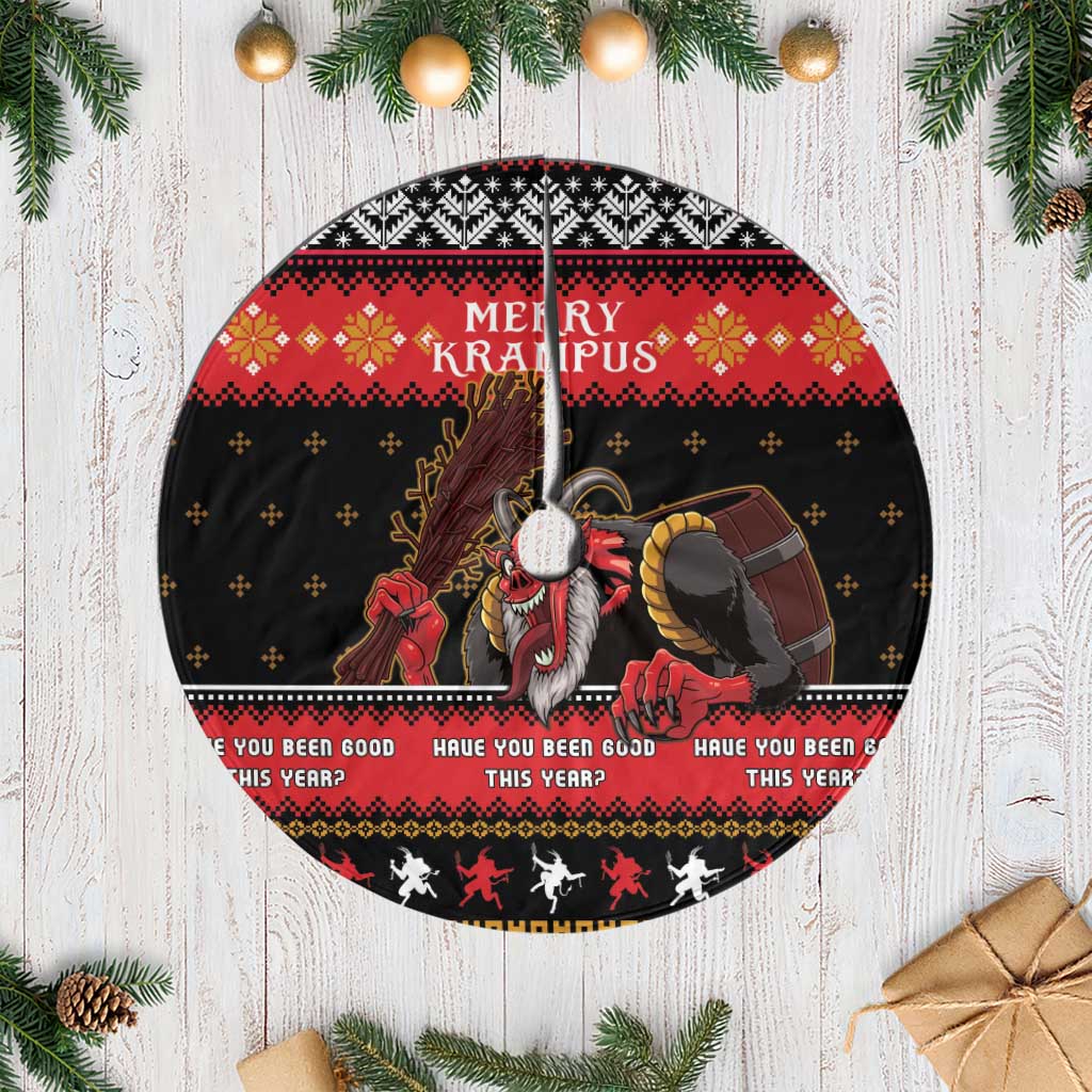 Merry Christmas Krampus Tree Skirt Have You Been Good This Year LT05 - Wonder Print Shop