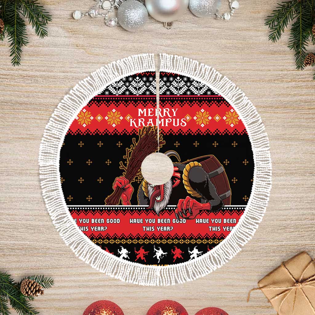 Merry Christmas Krampus Tree Skirt Have You Been Good This Year LT05 - Wonder Print Shop
