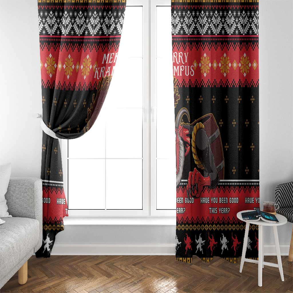Merry Christmas Krampus Window Curtain Have You Been Good This Year LT05 - Wonder Print Shop