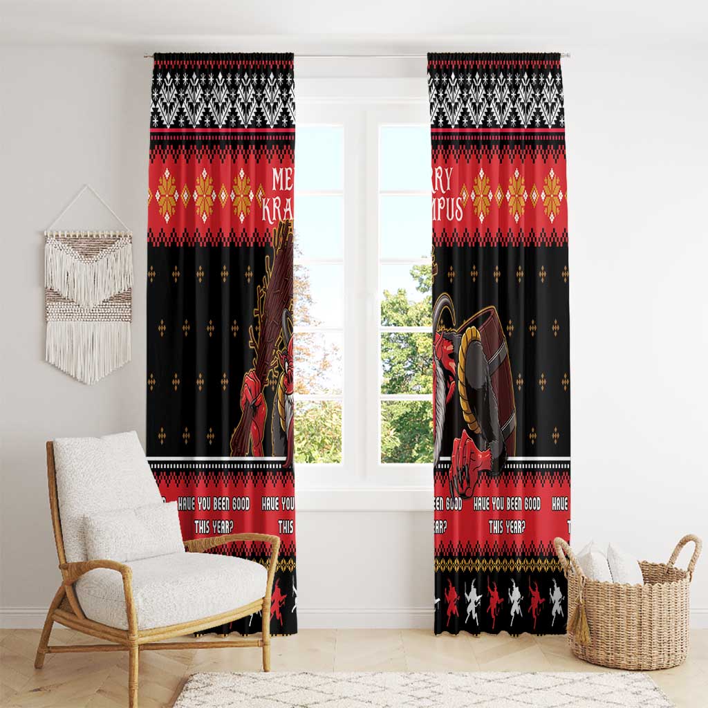 Merry Christmas Krampus Window Curtain Have You Been Good This Year LT05 - Wonder Print Shop