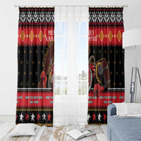 Merry Christmas Krampus Window Curtain Have You Been Good This Year LT05 - Wonder Print Shop