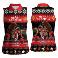Merry Christmas Krampus Women Sleeveless Polo Shirt Have You Been Good This Year LT05 - Wonder Print Shop