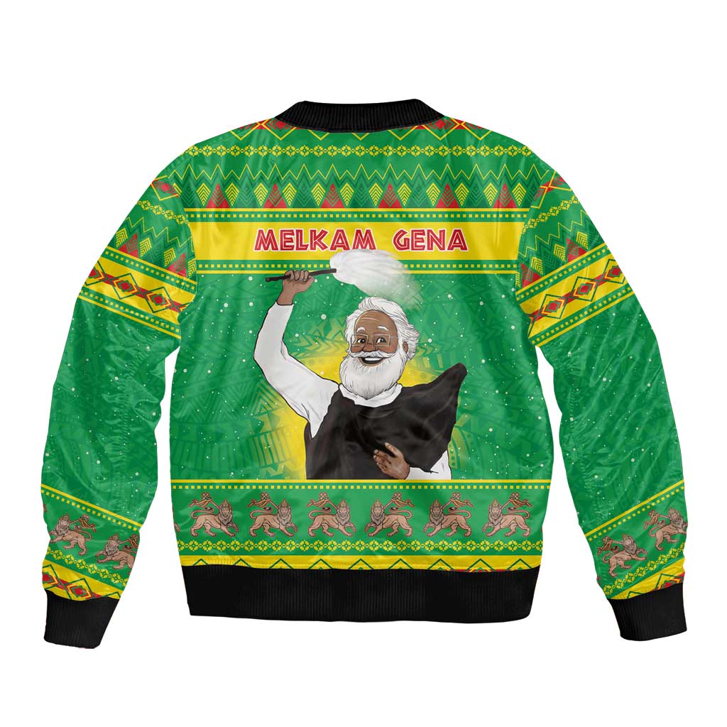 Ethiopia Christmas Bomber Jacket Melkam Gena Yegena Abat LT05 - Wonder Print Shop