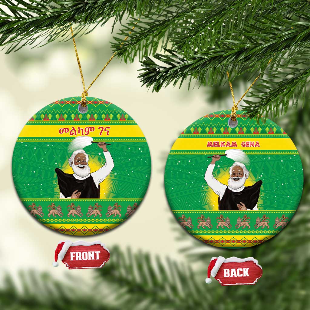 Ethiopia Christmas Ceramic Ornament Melkam Gena Yegena Abat LT05 - Wonder Print Shop
