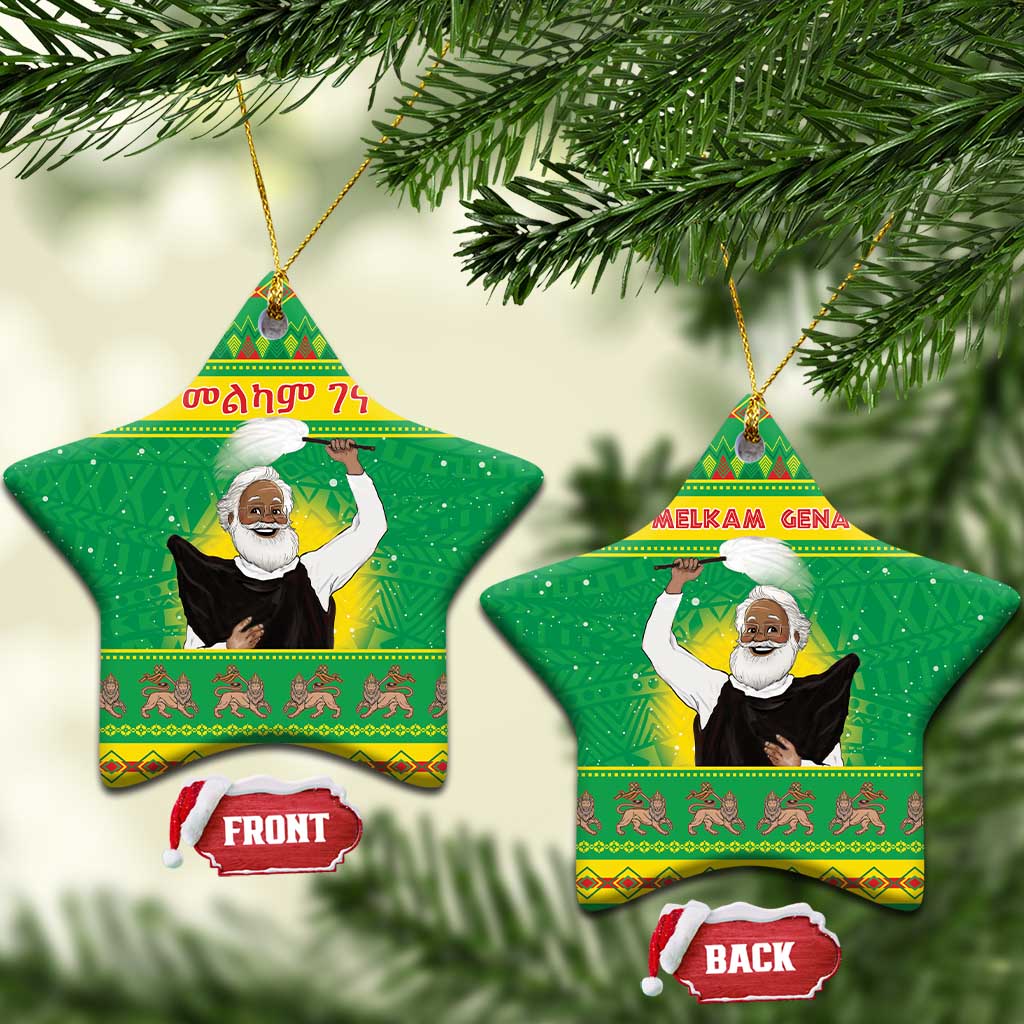 Ethiopia Christmas Ceramic Ornament Melkam Gena Yegena Abat LT05 - Wonder Print Shop