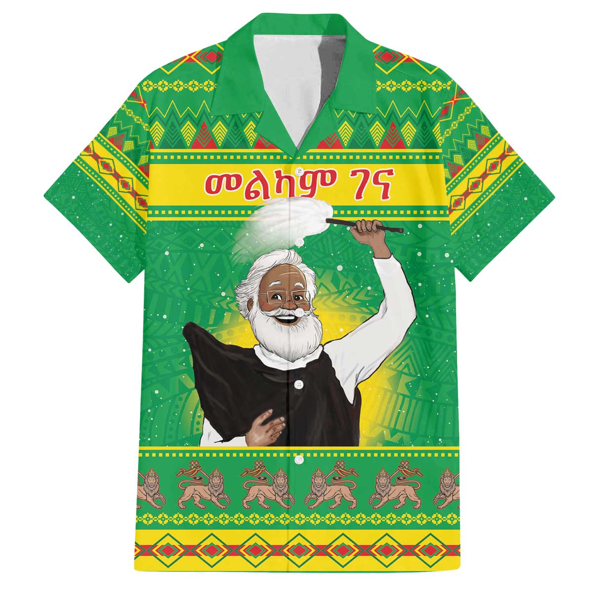 Ethiopia Christmas Family Matching Off The Shoulder Long Sleeve Dress and Hawaiian Shirt Melkam Gena Yegena Abat LT05 - Wonder Print Shop