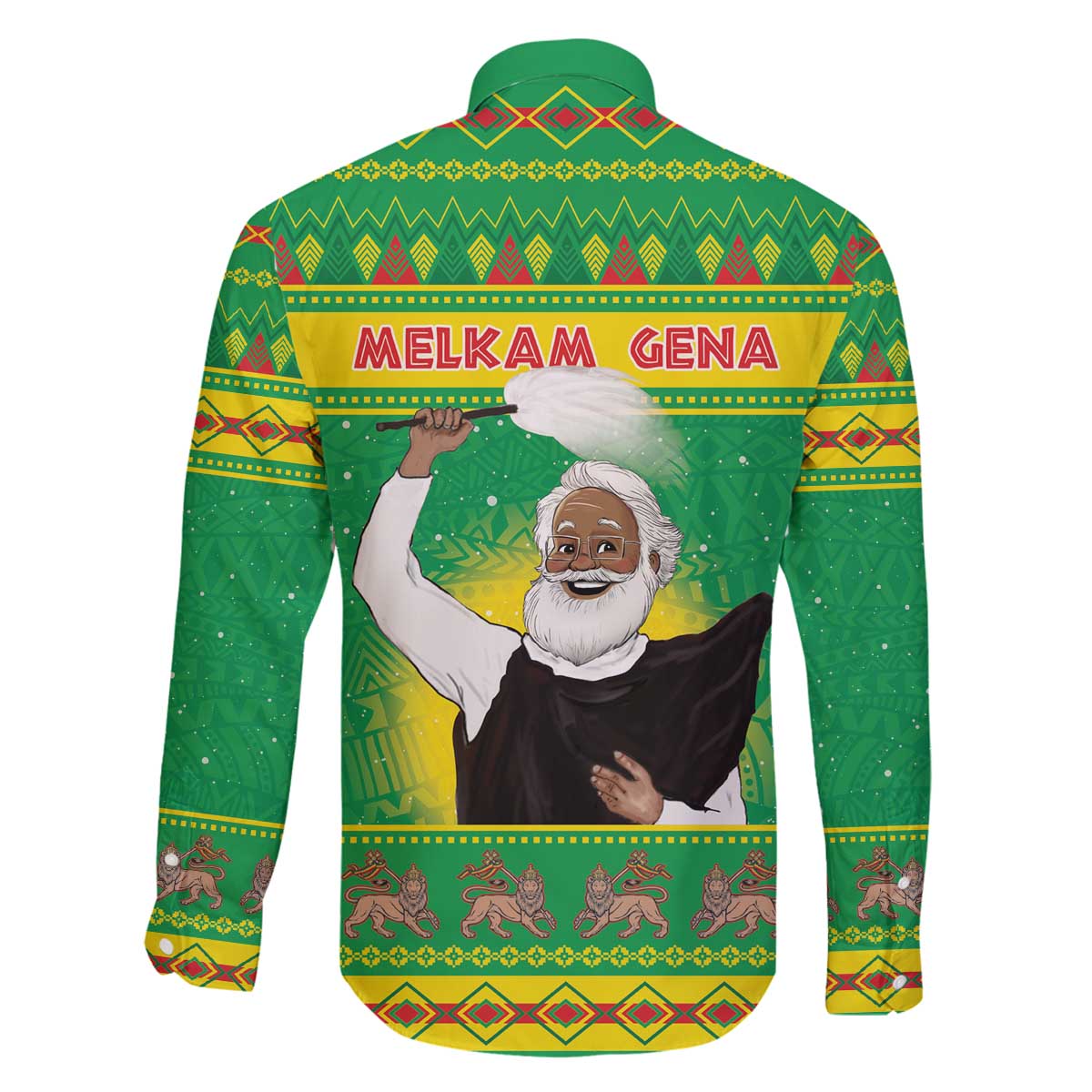 Ethiopia Christmas Family Matching Off The Shoulder Long Sleeve Dress and Hawaiian Shirt Melkam Gena Yegena Abat LT05 - Wonder Print Shop