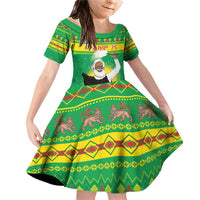 Ethiopia Christmas Family Matching Off Shoulder Short Dress and Hawaiian Shirt Melkam Gena Yegena Abat LT05 - Wonder Print Shop