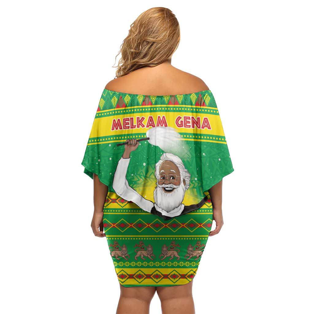 Ethiopia Christmas Family Matching Off Shoulder Short Dress and Hawaiian Shirt Melkam Gena Yegena Abat LT05 - Wonder Print Shop