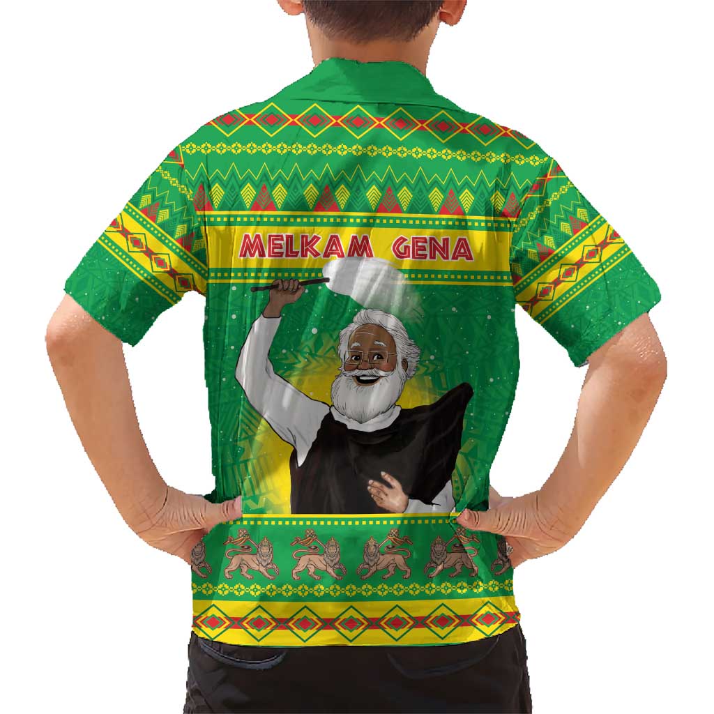 Ethiopia Christmas Kid Hawaiian Shirt Melkam Gena Yegena Abat LT05 - Wonder Print Shop