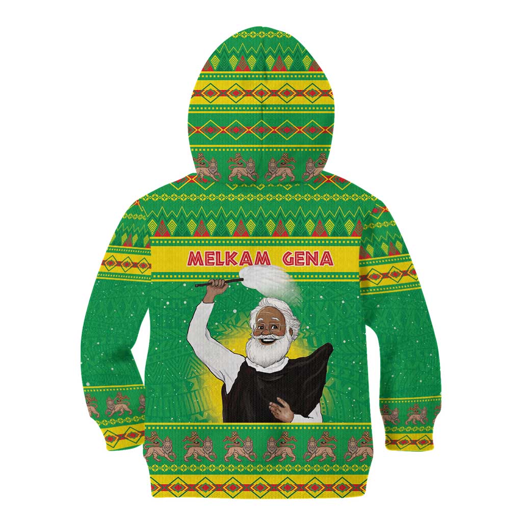 Ethiopia Christmas Kid Hoodie Melkam Gena Yegena Abat LT05 - Wonder Print Shop