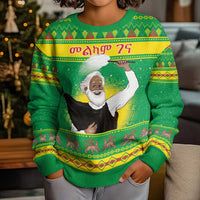Ethiopia Christmas Kid Ugly Christmas Sweater Melkam Gena Yegena Abat LT05 - Wonder Print Shop