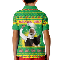 Ethiopia Christmas Kid Polo Shirt Melkam Gena Yegena Abat LT05 - Wonder Print Shop