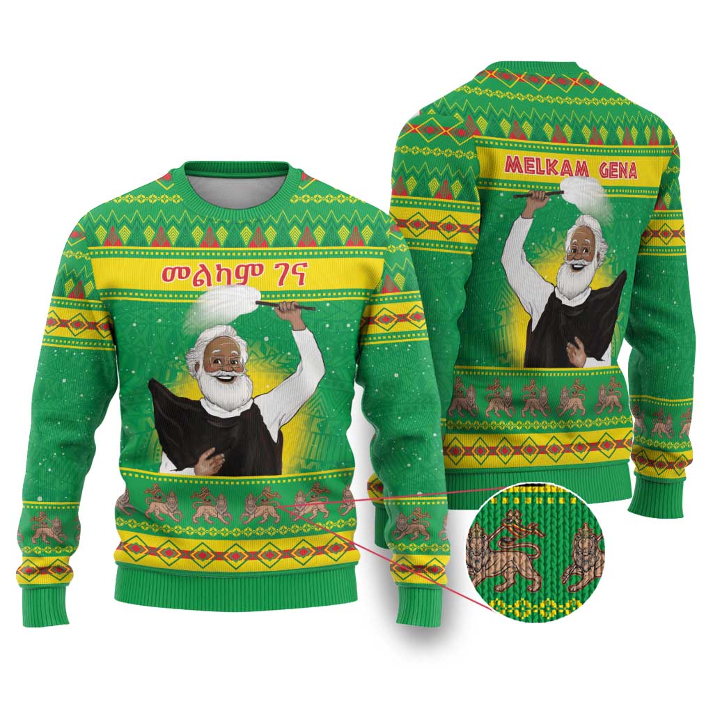 Ethiopia Christmas Ugly Christmas Sweater Melkam Gena Yegena Abat LT05 - Wonder Print Shop