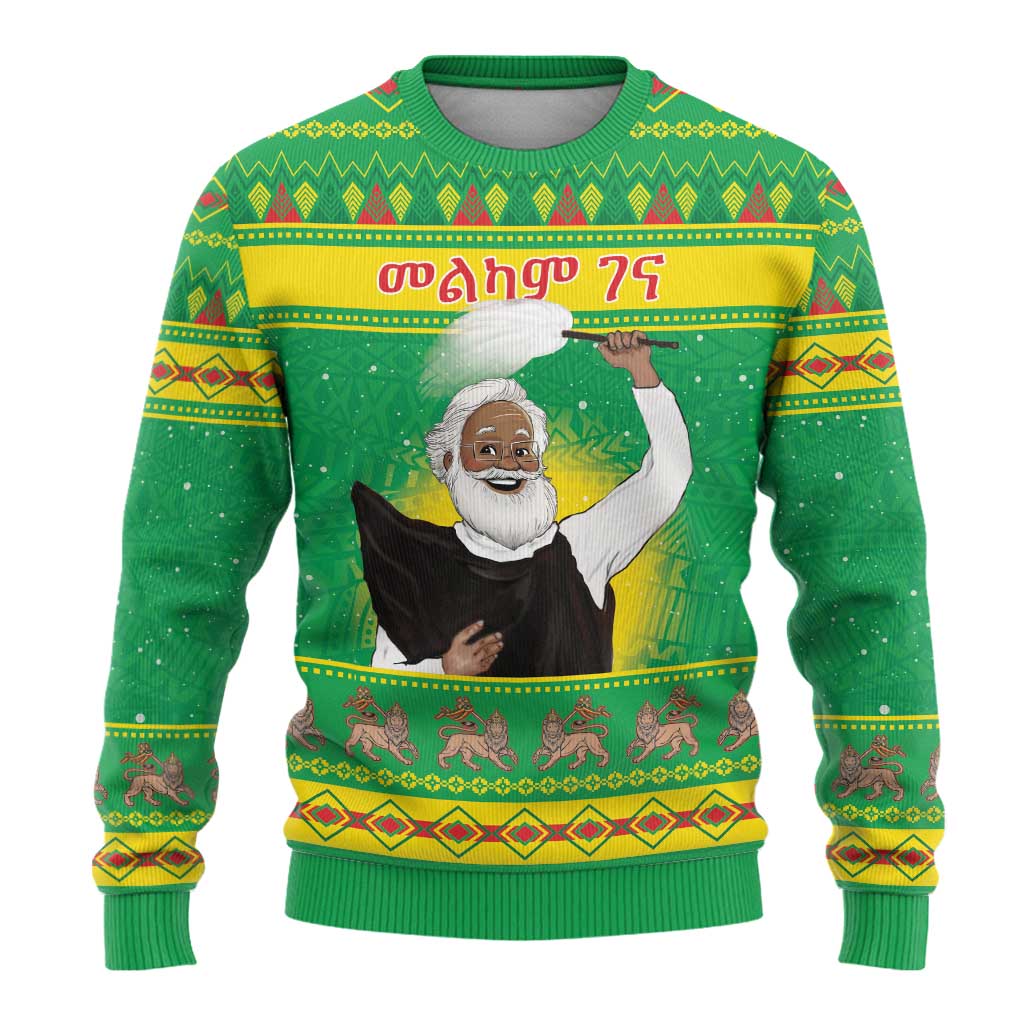 Ethiopia Christmas Ugly Christmas Sweater Melkam Gena Yegena Abat LT05 - Wonder Print Shop