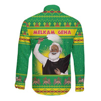 Ethiopia Christmas Long Sleeve Button Shirt Melkam Gena Yegena Abat LT05 - Wonder Print Shop