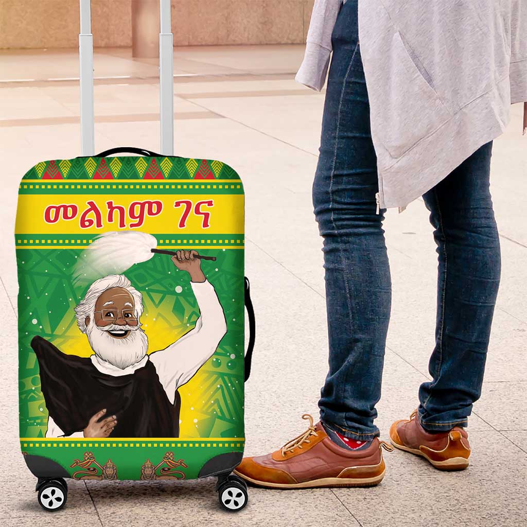Ethiopia Christmas Luggage Cover Melkam Gena Yegena Abat LT05 - Wonder Print Shop