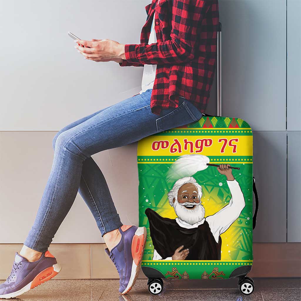 Ethiopia Christmas Luggage Cover Melkam Gena Yegena Abat LT05 - Wonder Print Shop