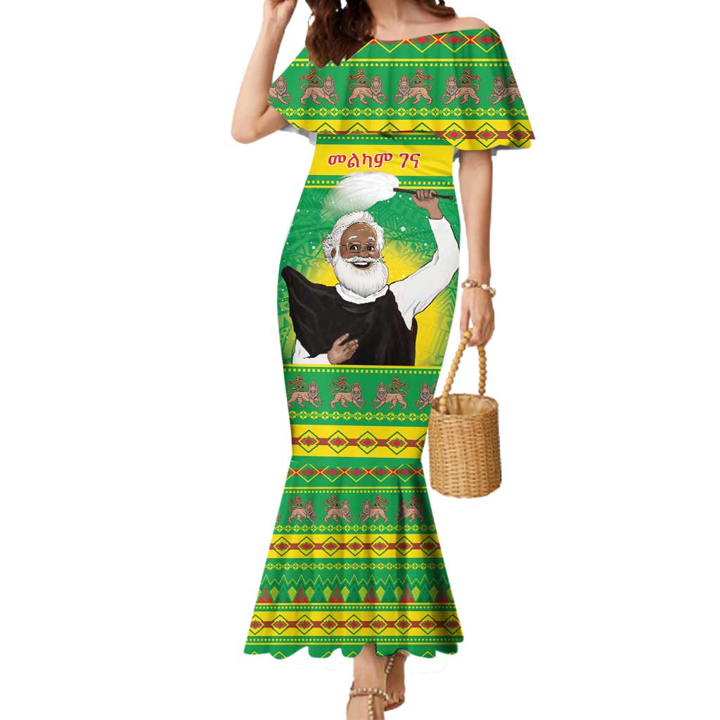 Ethiopia Christmas Mermaid Dress Melkam Gena Yegena Abat LT05 - Wonder Print Shop