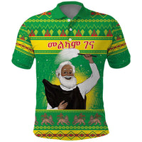 Ethiopia Christmas Polo Shirt Melkam Gena Yegena Abat LT05 - Wonder Print Shop