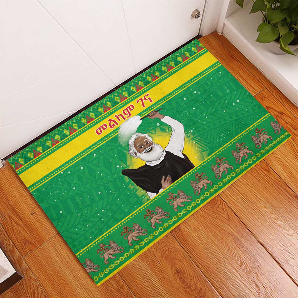 Ethiopia Christmas Rubber Doormat Melkam Gena Yegena Abat LT05 - Wonder Print Shop