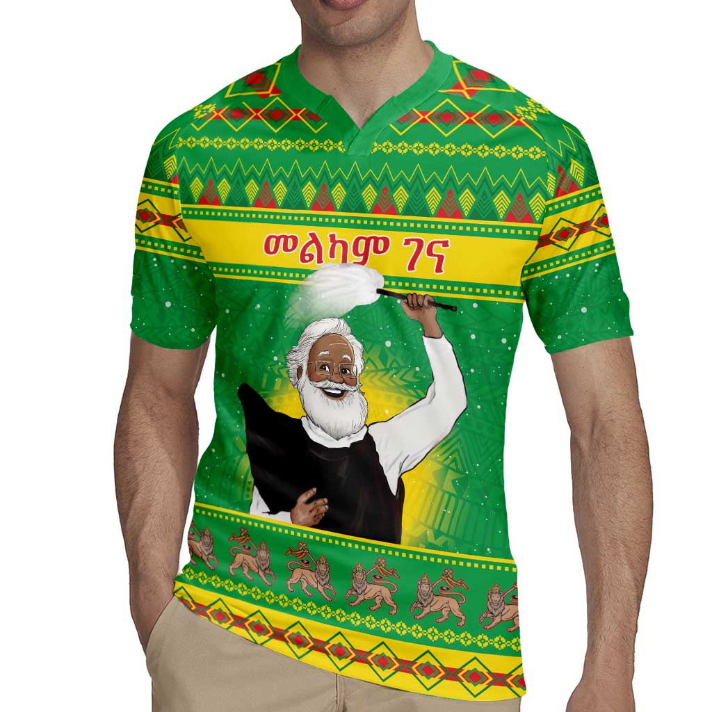 Ethiopia Christmas Rugby Jersey Melkam Gena Yegena Abat LT05 - Wonder Print Shop