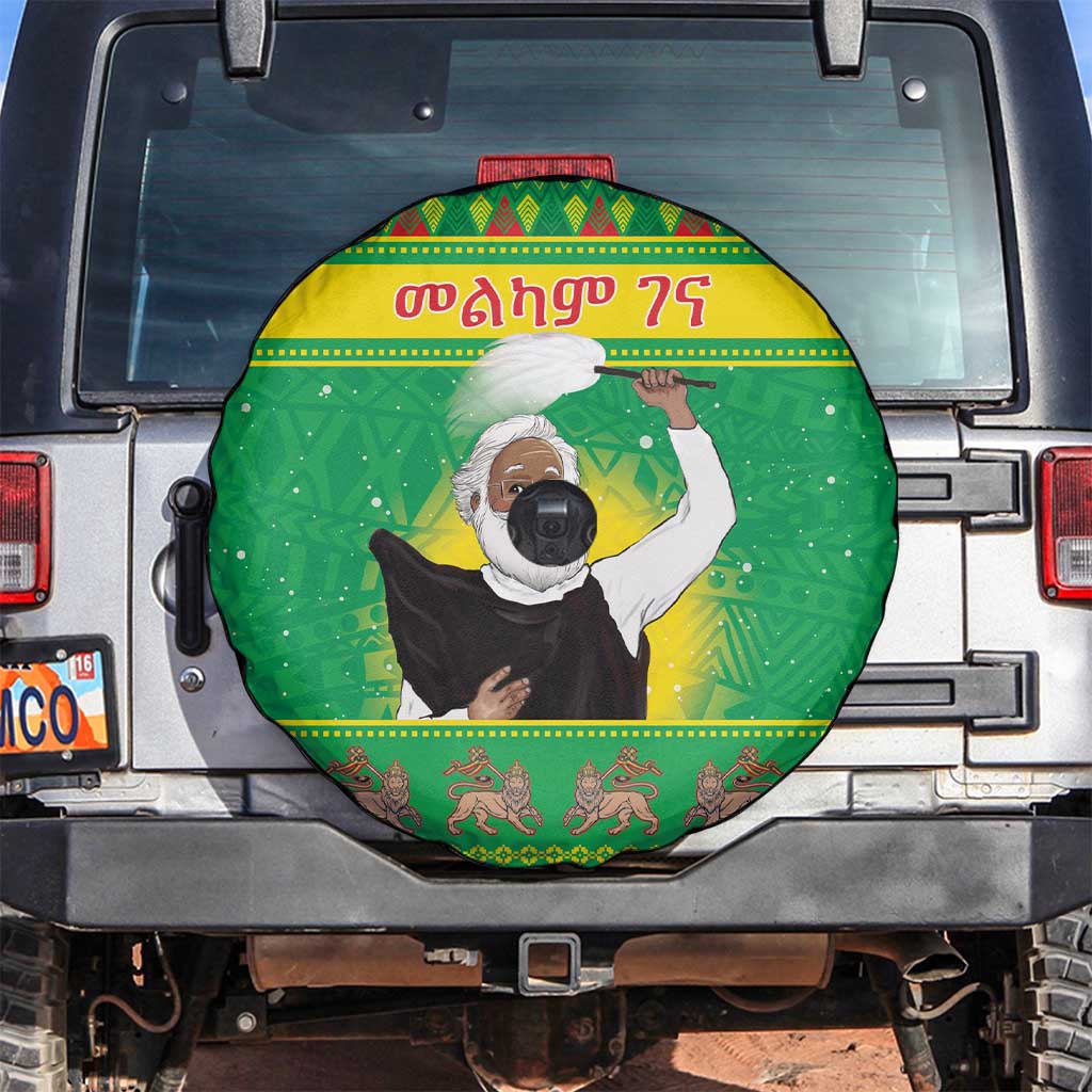 Ethiopia Christmas Spare Tire Cover Melkam Gena Yegena Abat LT05 - Wonder Print Shop