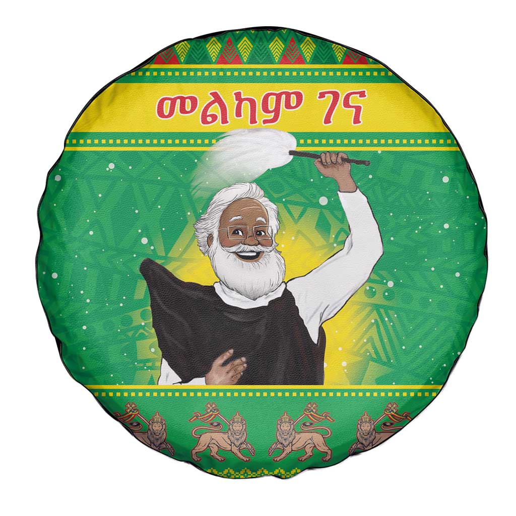 Ethiopia Christmas Spare Tire Cover Melkam Gena Yegena Abat LT05 - Wonder Print Shop