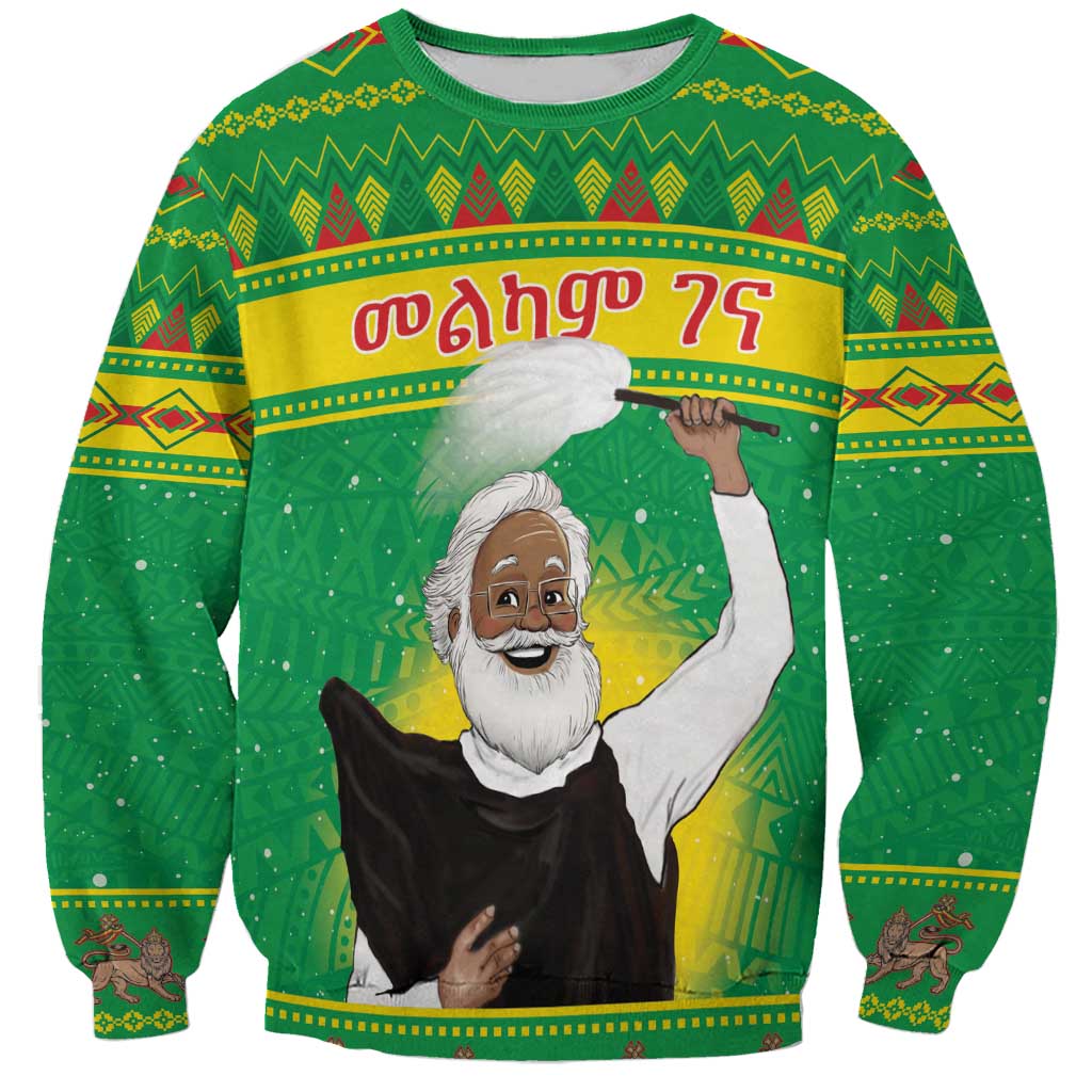 Ethiopia Christmas Sweatshirt Melkam Gena Yegena Abat LT05 - Wonder Print Shop