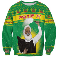 Ethiopia Christmas Sweatshirt Melkam Gena Yegena Abat LT05 - Wonder Print Shop